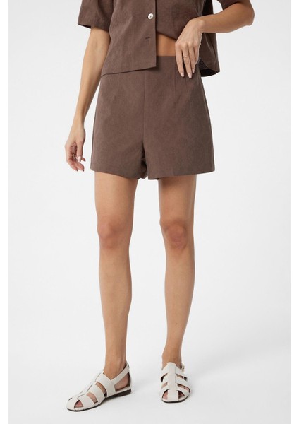 Kahve Gömlek Şort Kadın Takım modelleri