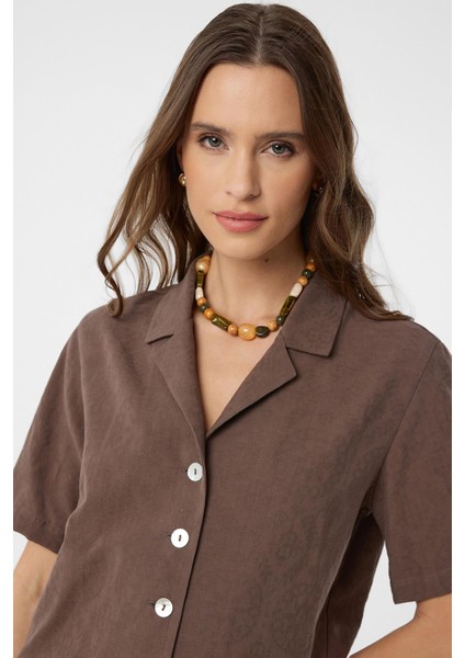 Kahve Gömlek Şort Kadın Takım fırsatları