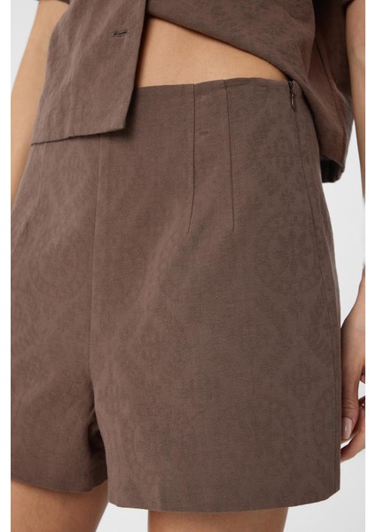 Kahve Gömlek Şort Kadın Takım indirimleri
