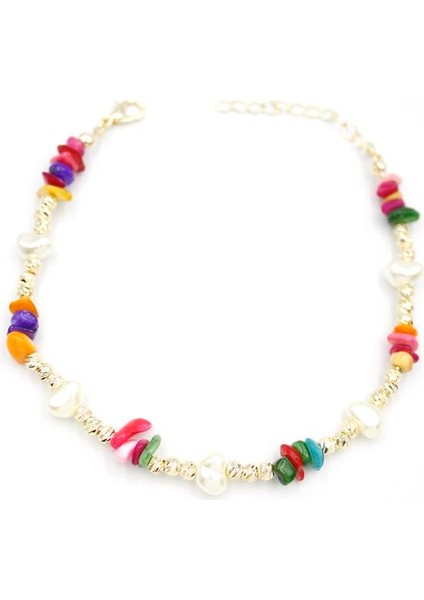 Dorika Taş Halhal - Çok Renkli