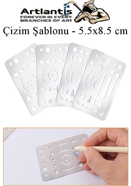 Silgi Şablonu Metal 5.5x8.5 cm 1 Adet Paslanmaz Çelik Silgi Şablonu Çizim Şablonu Cetveli Mimari Mühendislik fırsatları