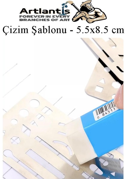 Silgi Şablonu Metal 5.5x8.5 cm 1 Adet Paslanmaz Çelik Silgi Şablonu Çizim Şablonu Cetveli Mimari Mühendislik indirimleri