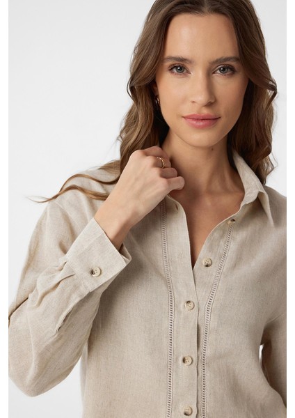 Taş Şeritli Kadın Gömlek modelleri