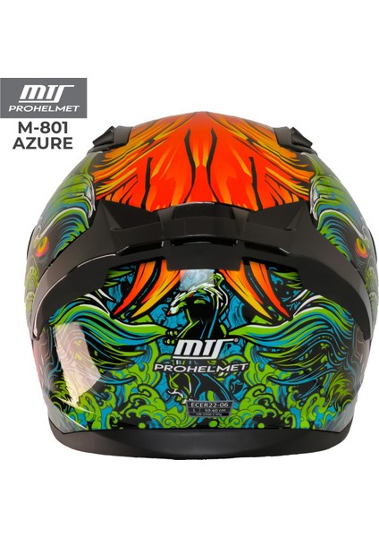801 Azure Full Face Motosiklet Kaskı modelleri