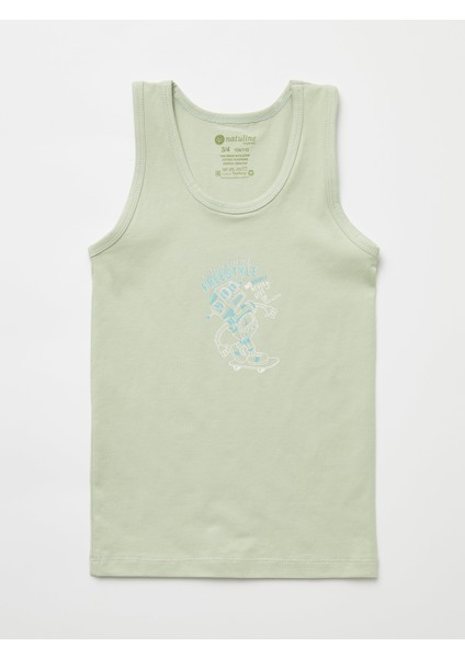 Erkek Çocuk Organik Pamuklu Likralı Atlet Freestyle Robot 2' Li Paket