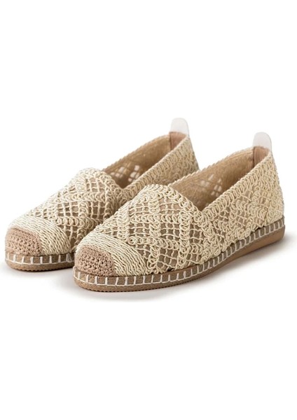 Mayfair Bej Dantel Detaylı Espadril