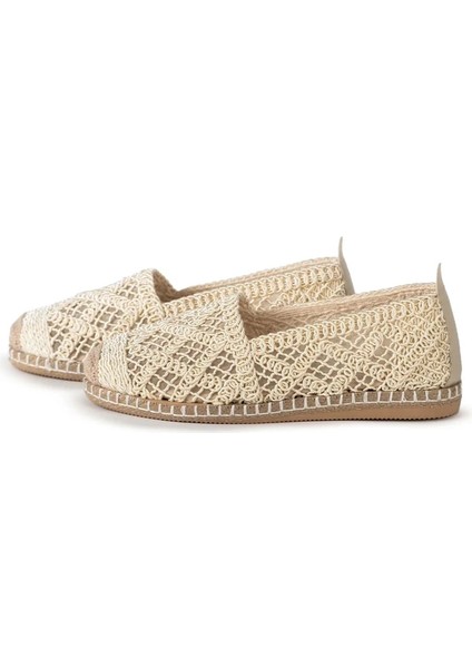 Mayfair Bej Dantel Detaylı Espadril