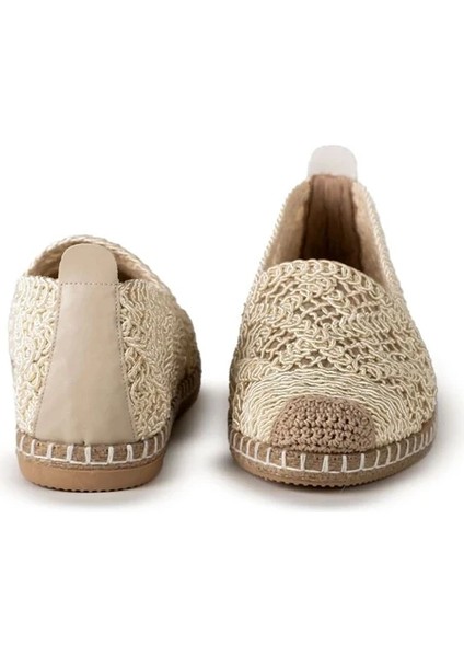 Mayfair Bej Dantel Detaylı Espadril