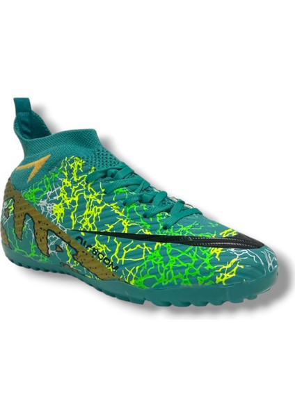 600-25 Çoraplı Halı Saha Krampon Yeşil Sarı Siyah