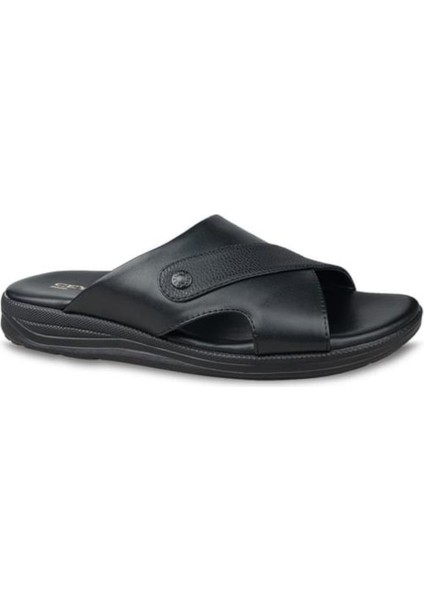9956-10 Memory Foam Taban Erkek Terlik Siyah 40-45