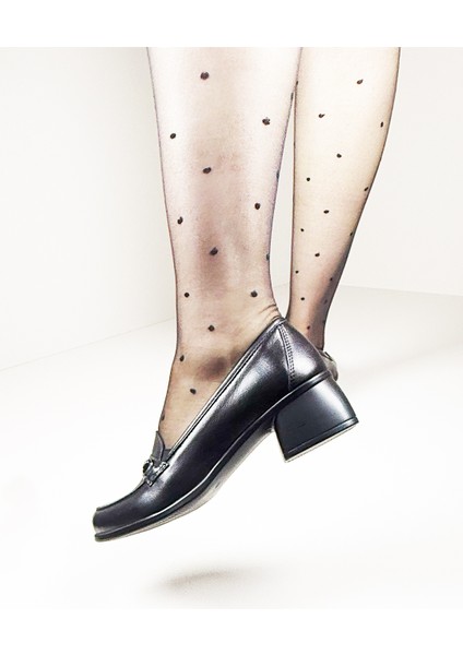 Valenta Kadın Topuklu Loafer - Deri, Destekli Taban, Konforlu Şıklık fırsatları