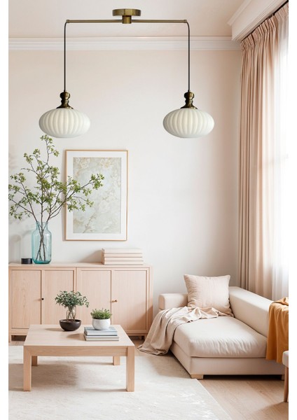 Elegant Cam Beyaz Ikili Metal Çubuk Avize Eskitme Tokmak Başlık Sarkıt Lamba Salon Aydınlatma modelleri