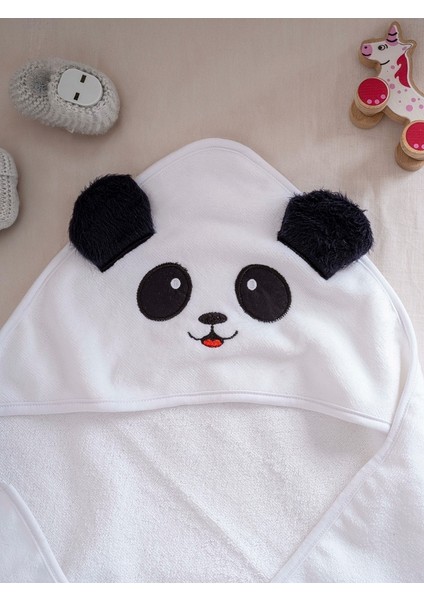 Pamuk Yumuşacık Kız-Erkek doğan/bebek Banyo Kundak Havlusu Beyaz/panda Desenli fiyatları