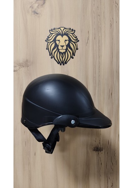 -Leos Motor-Jokey Kask-Camsız Model-Siyah Renk-Yerli Üretim-