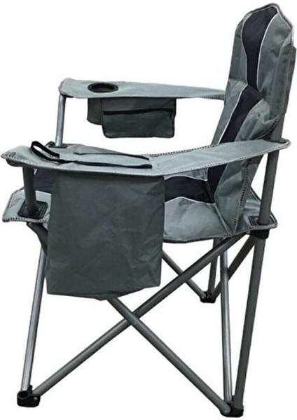 Xl Katlanır Büyük Kamp Sandalyesi Buz Bölmeli Gri Siyah modelleri