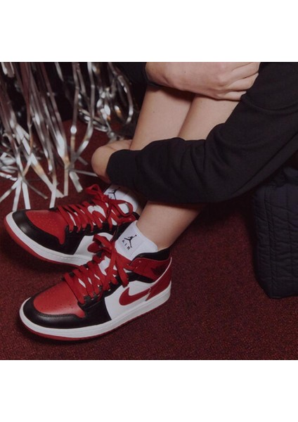 Air Jordan 1 Mid Alternate Bred Toe Sneaker BQ6472-079