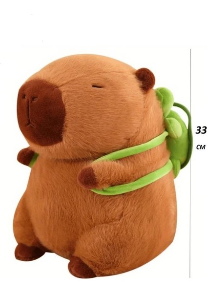 Sevimli Kapibara Sırt Çantalı Ithal Oyuncak Peluş 33 cm modelleri