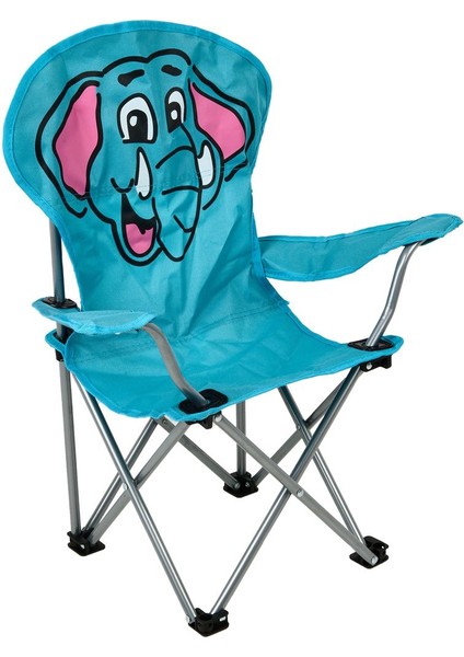 Katlanır Fil Desenli Çocuk Kamp Sandalyesi - Mavi fiyatları