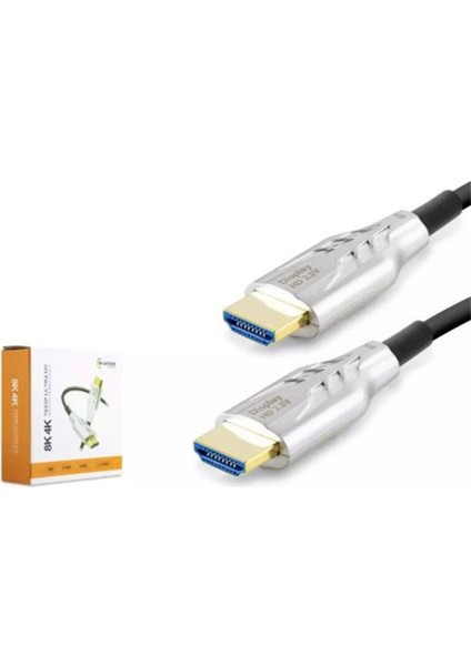 HDX2047 HDMI KABLO PVC 8K 60HZ 2.1V OPTIC OD8.0 10M SİYAH