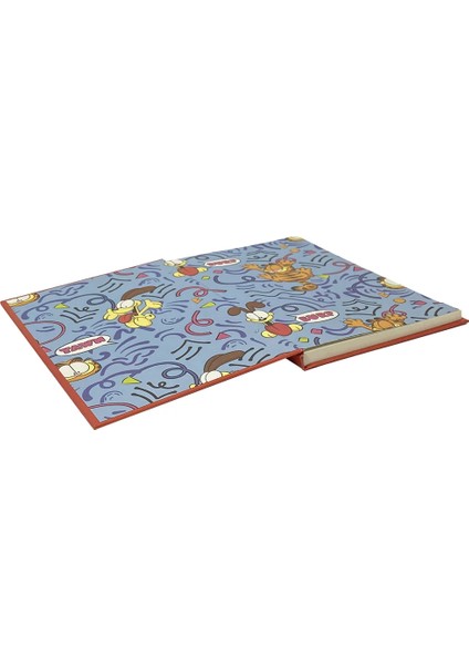Garfield Never Trust A Smiling Cat Sert Kapak Çizgili Defter