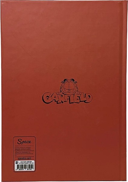 Garfield Never Trust A Smiling Cat Sert Kapak Çizgili Defter