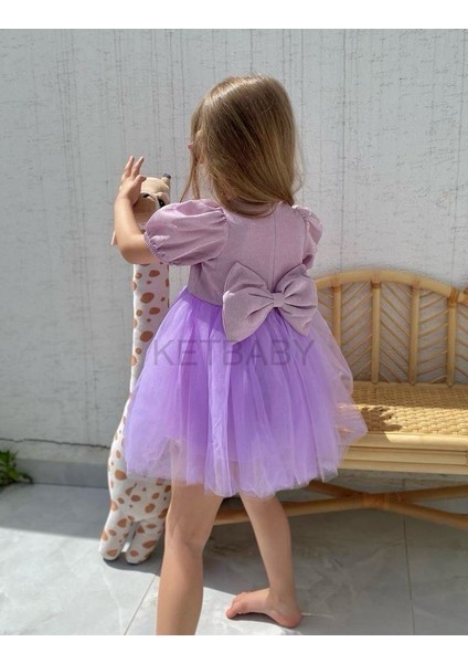 Kız Çocuk Balon Kol Elbise Ketbaby HPN004