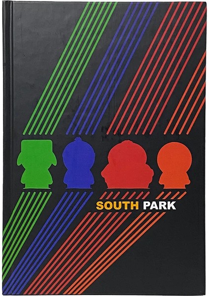 South Park Silhoutte Sert Kapak Çizgili Defter