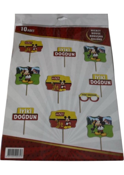 10LU Konuşma Balonu Mickey