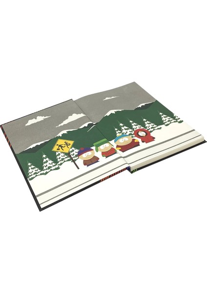 South Park Silhoutte Sert Kapak Çizgili Defter