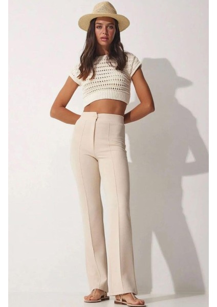 Çimalı Palazzo Pantolon, 4 Mevsim, En Boy Likralı, Favori Pantolon, Iş Pantolonu