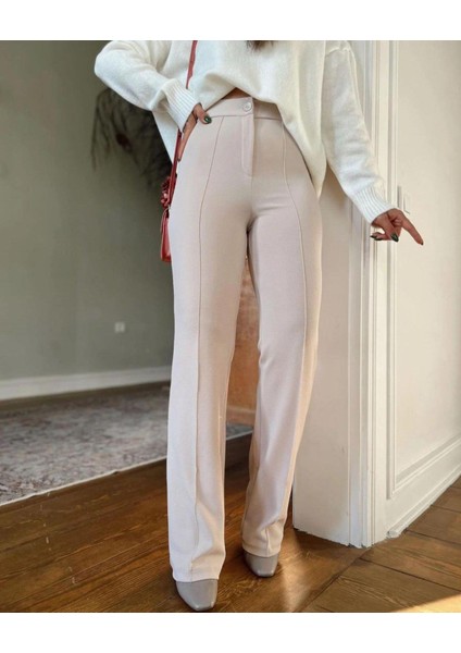 Çimalı Palazzo Pantolon, 4 Mevsim, En Boy Likralı, Favori Pantolon, Iş Pantolonu fırsatları