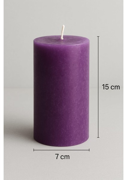 Respira Design Co 7*15 Mor Silindir Mum