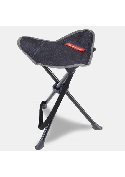 Metal Quechua Kamp Taburesi Tekli Siyah Tek Kişilik