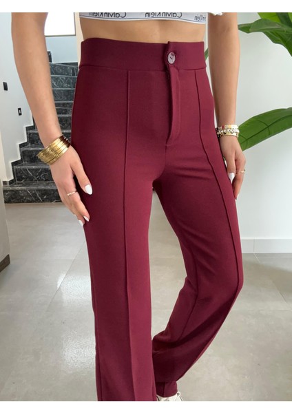 Çimalı Palazzo Pantolon, 4 Mevsim, En Boy Likralı, Favori Pantolon, Iş Pantolonu