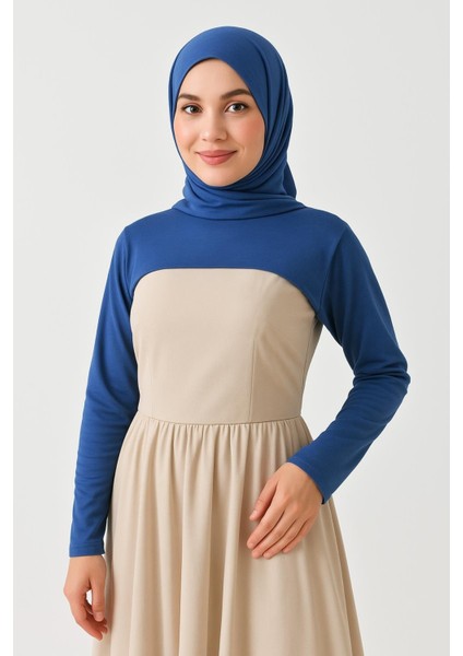 Dik Yaka Boyunluklu Kolluk - Pamuk Bolero Crop, Uzun Kollu Balıkçı Yaka, Rahat ve Şık Tasarım