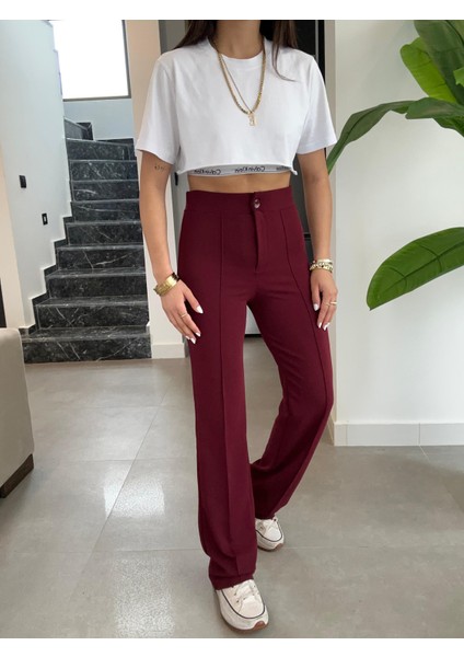 Çimalı Palazzo Pantolon, 4 Mevsim, En Boy Likralı, Favori Pantolon, Iş Pantolonu fırsatları