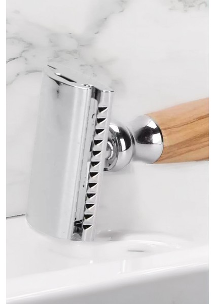 Shave Q5 Manuel Tıraş Makinesi + F10 Fırça + Kase + 5 Adet Platinum Yaprak Jilet
