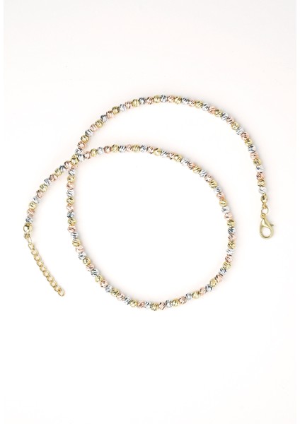 Kadın Dorika 3 Renk (Gold Rose Gümüş) Kolye modelleri