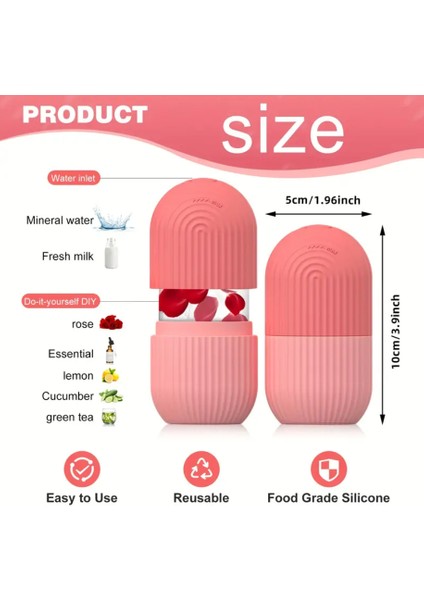 Silikon Buz Küpü Kalıbı Mor-Pembe