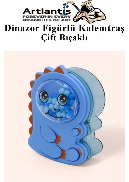 Dinazor Kalemtraş 4 Renk 1 Paket Hazneli Jumbo Kalemtıraş Dinazorlu Standart Kalem Açacağı Sevimli Plastik fırsatları
