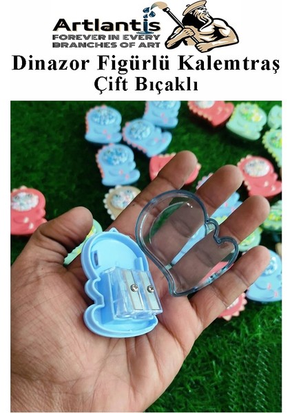 Dinazor Kalemtraş 4 Renk 1 Paket Hazneli Jumbo Kalemtıraş Dinazorlu Standart Kalem Açacağı Sevimli Plastik indirimleri