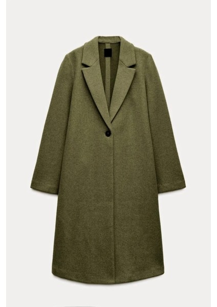 Tek Düğmeli Yumuşak Dokulu Kaban