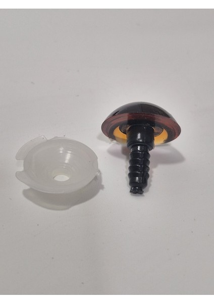 Amigurumi Peluş Oyuncak Vidalı Göz 18MM Sarı Siyah (10 Adet) indirimleri