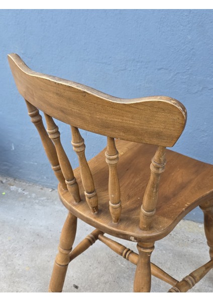 Vintage Masif Ahşap Sandalye (1 Adet) AC01 fırsatları