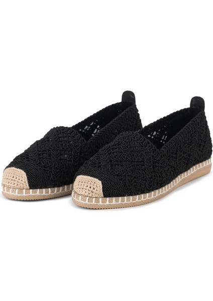 Mayfair Siyah Dantel Detaylı Espadril
