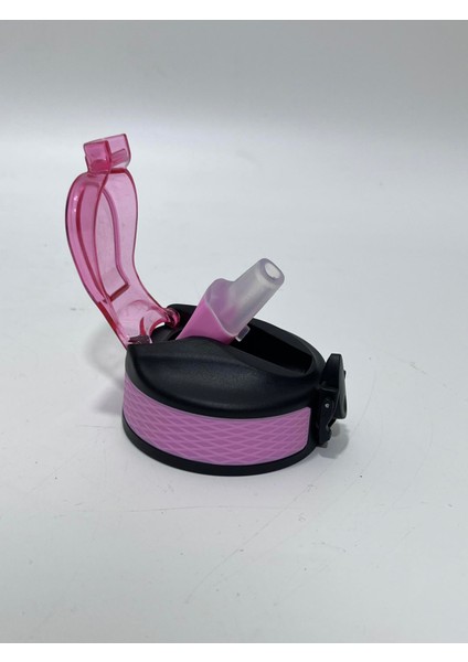 Otomatik Pipetli Su Matarası Yedek Kapağı 65MM Pembe