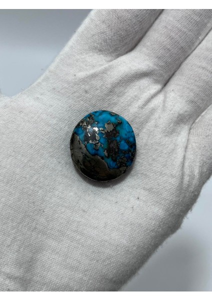 Okyanus Temalı Doğal Kabaşon Firuze Taşı 74,4 Karat - Turkuaz Taşı 14,89 Gram