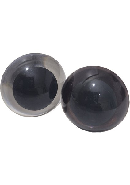 Amigurumi Peluş Oyuncak Vidalı Göz Şeffaf Siyah 18MM (10 Adet)