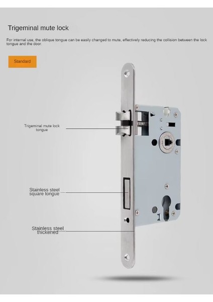 9903 Minimalist Sessiz Kapı Kolu Kilit Seti