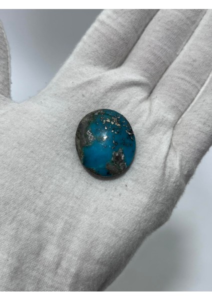 Okyanus Temalı Doğal Kabaşon Firuze Taşı 41,9 Karat - Turkuaz Taşı 8,40 Gram